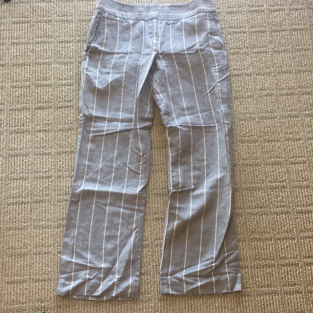 NWT Loft Linen cropped coulottes -0p